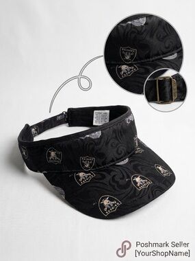 NFL Women's Black Silk Visor with Team Label